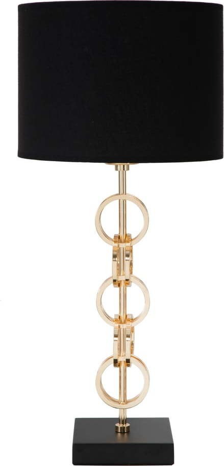 Stolní lampa v černo-zlaté barvě Mauro Ferretti Glam