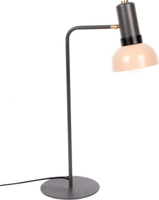 Šedo-růžová stolní lampa Zuiver