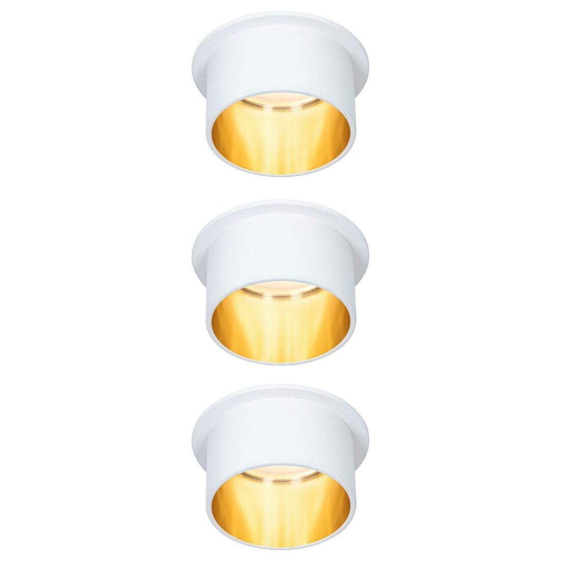 Paulmann Gil LED podhledové bílá matná/zlatá 3ks