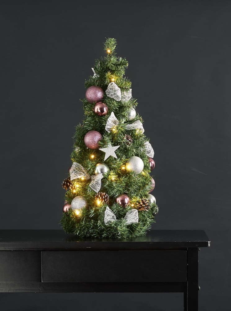 Zelená světelná dekorace s vánočním motivem ø 34