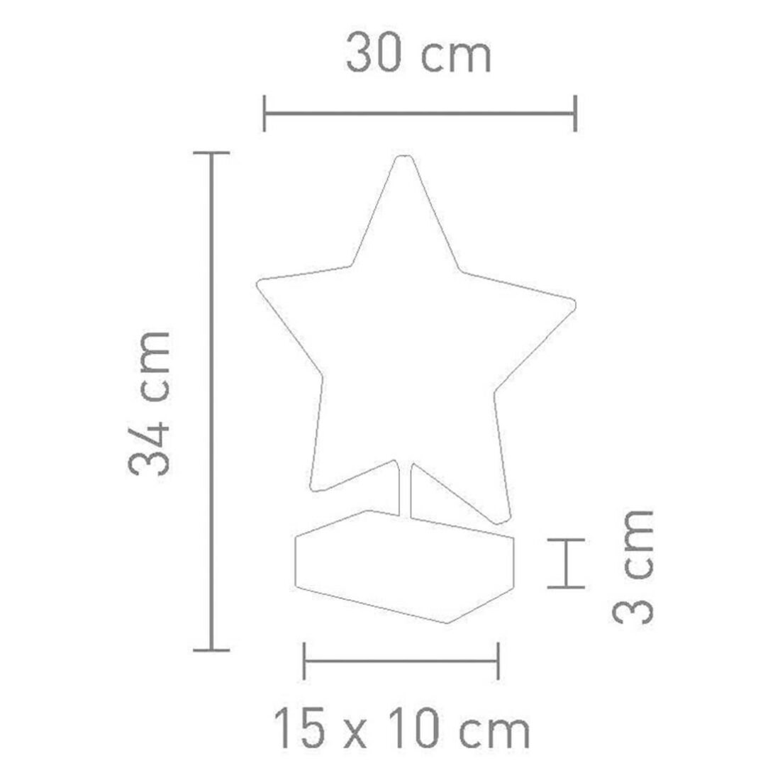 Stolní lampa Stella tvar hvězdy 34 cm