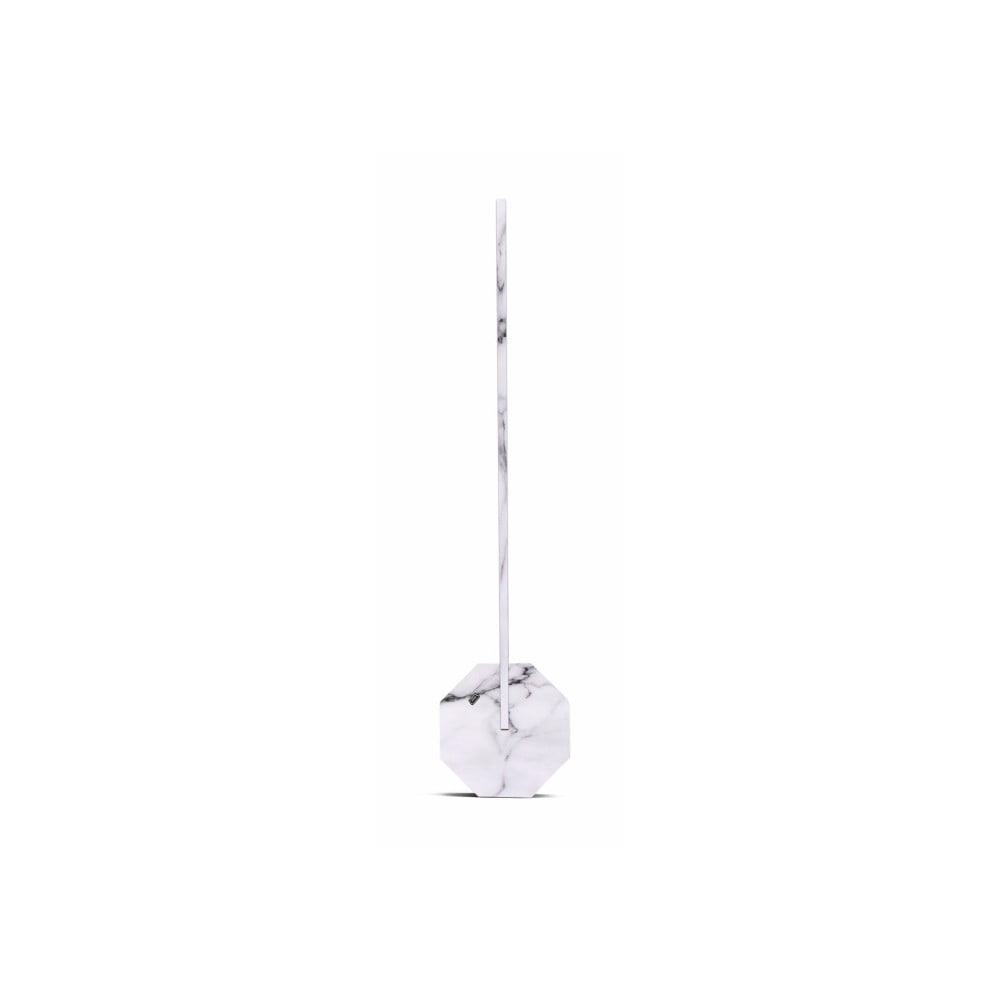 Bílo-šedá stolní lampa v mramorovém dekoru Gingko