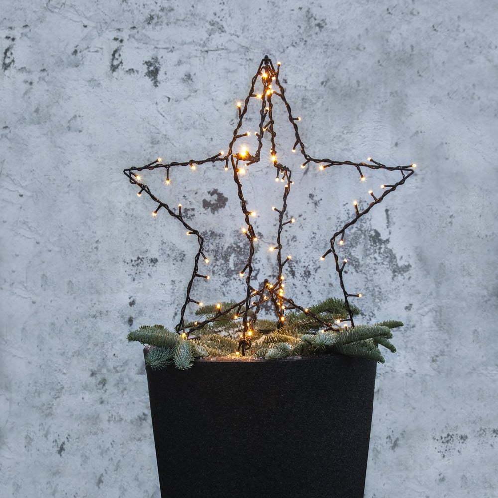 Černá vánoční světelná dekorace Foldy - Star