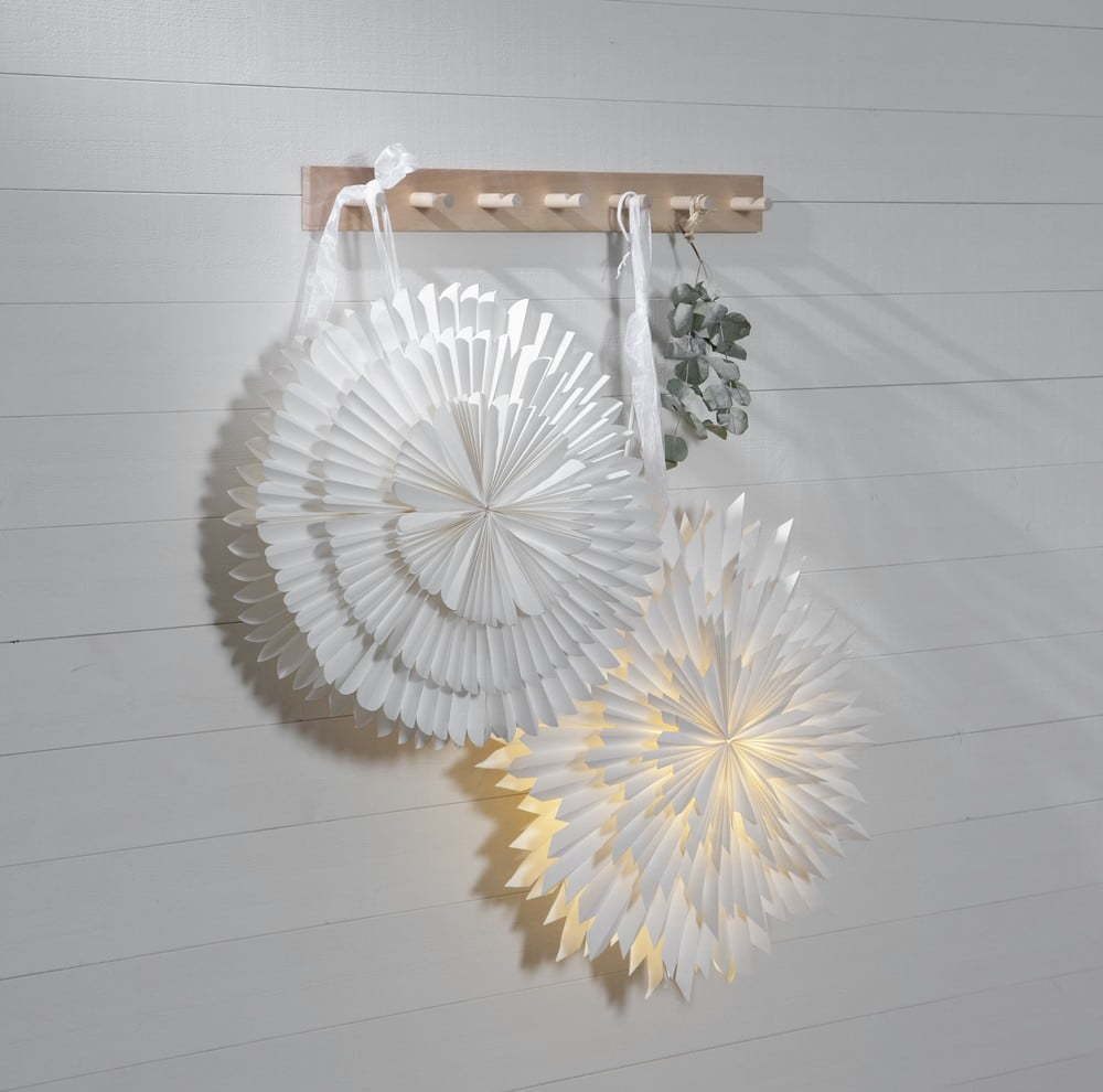 Bílá vánoční světelná dekorace ø 50 cm