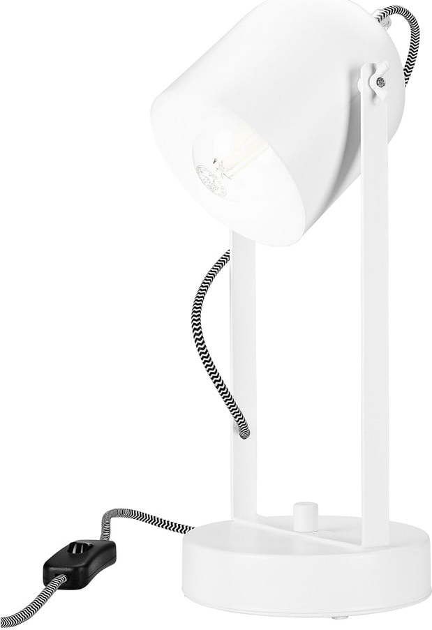 Bílá stolní lampa -
