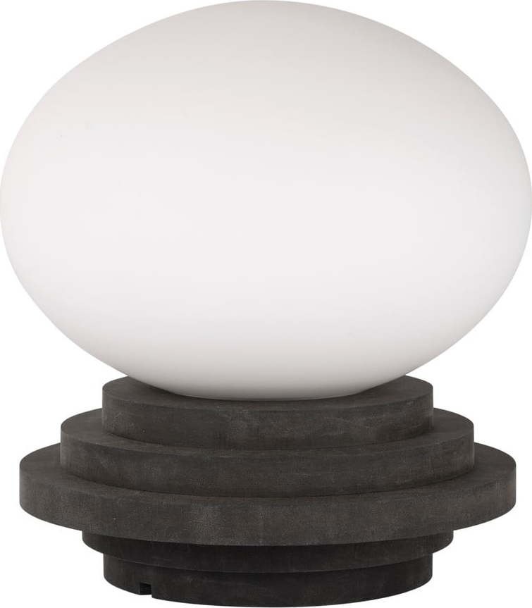 Bílo-šedá stolní lampa Amfi
