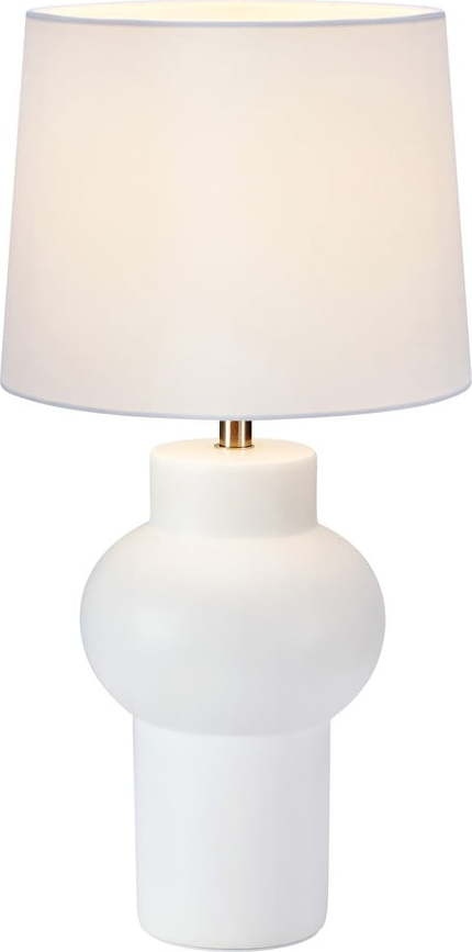 Bílá stolní lampa Shape