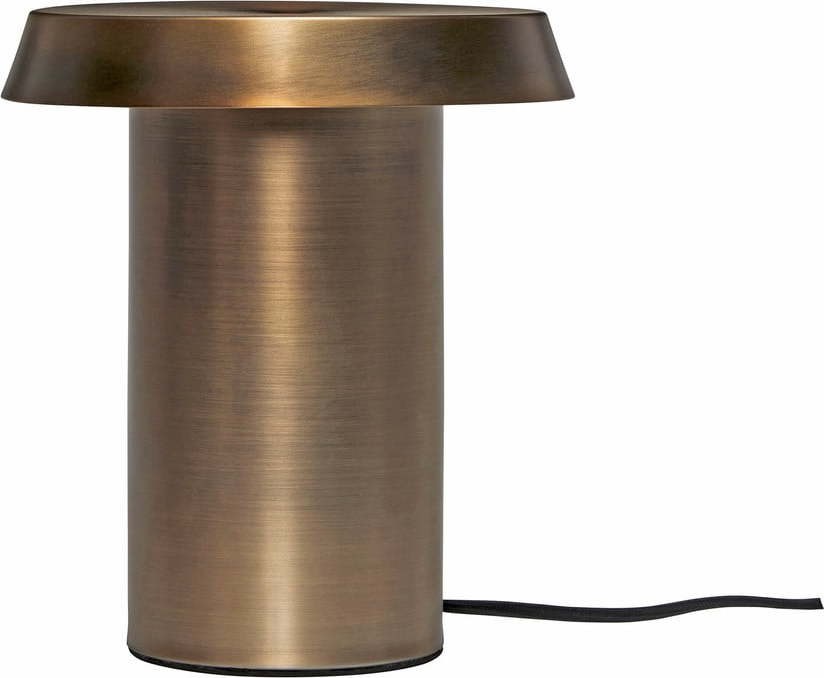 Hnědá kovová stolní lampa Keen