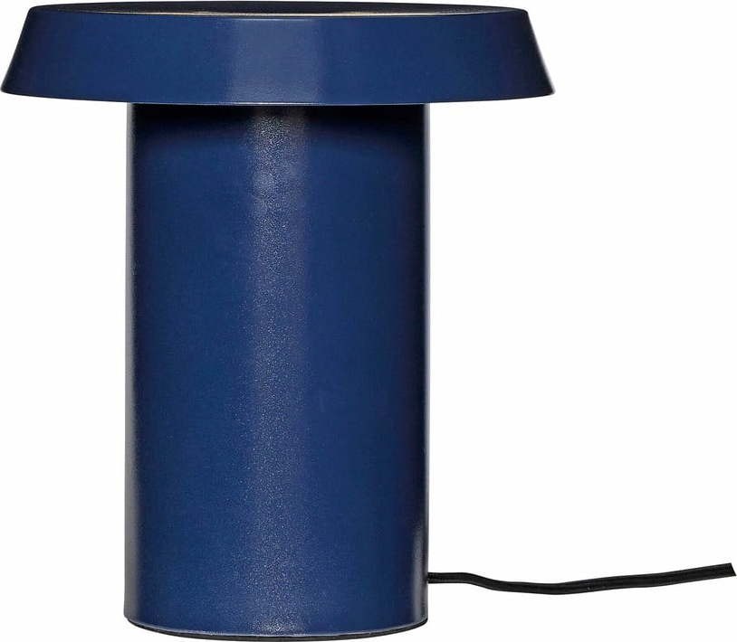 Modrá kovová stolní lampa Keen