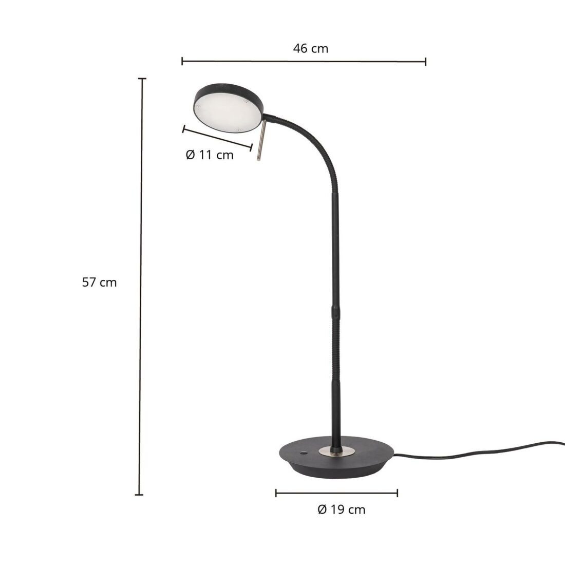 Lindby Sharani stolní lampa LED CCT černá