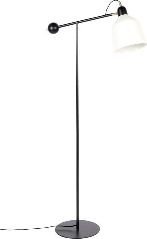 Bílo-černá stojací lampa Skala