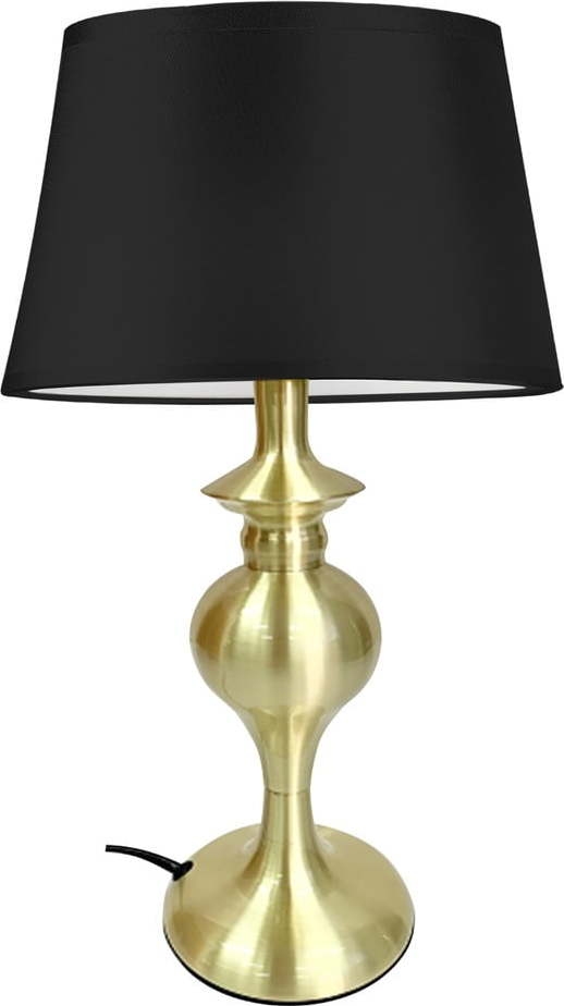 Stolní lampa v černo-zlaté barvě (výška 40 cm)