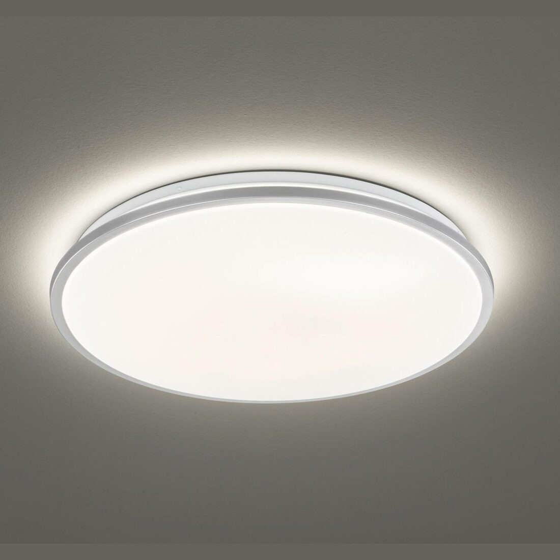 LED stropní světlo Jaso stmívatelné Ø40cm stříbrná