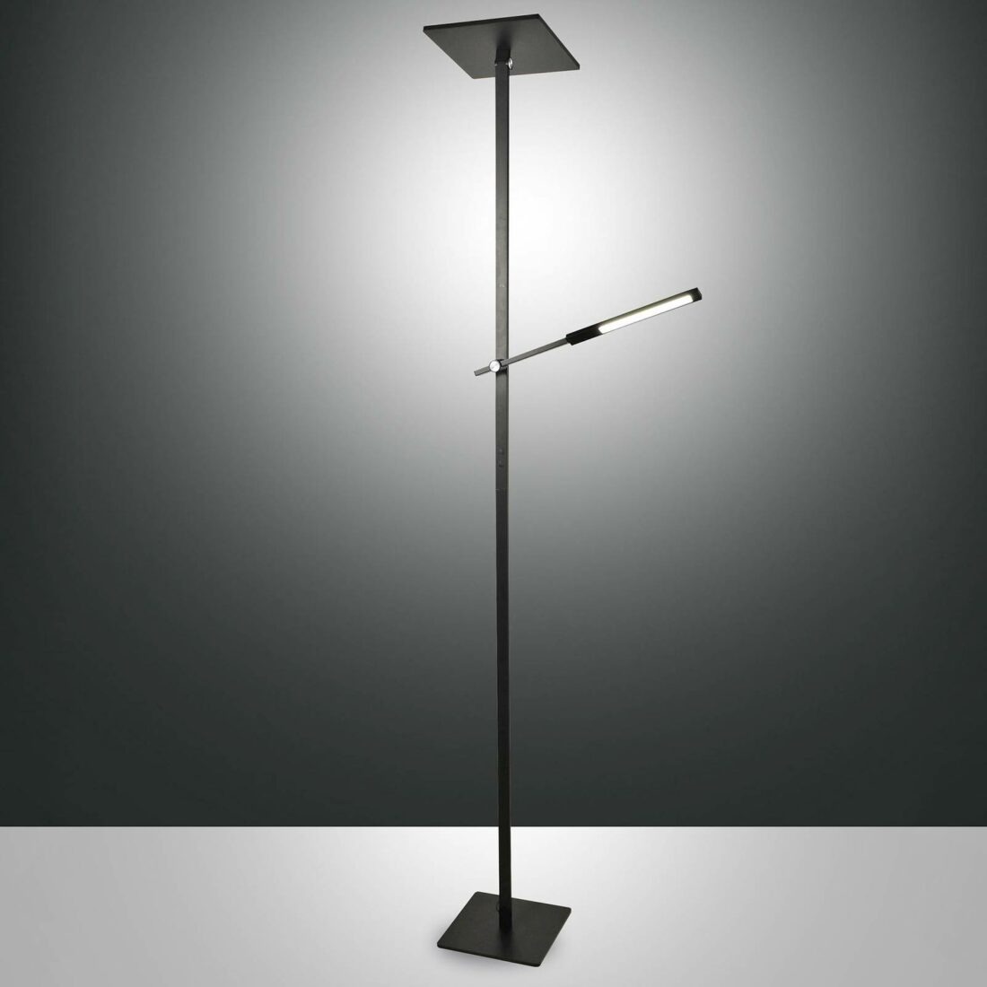 LED stojací lampa Ideal se čtecím ramenem