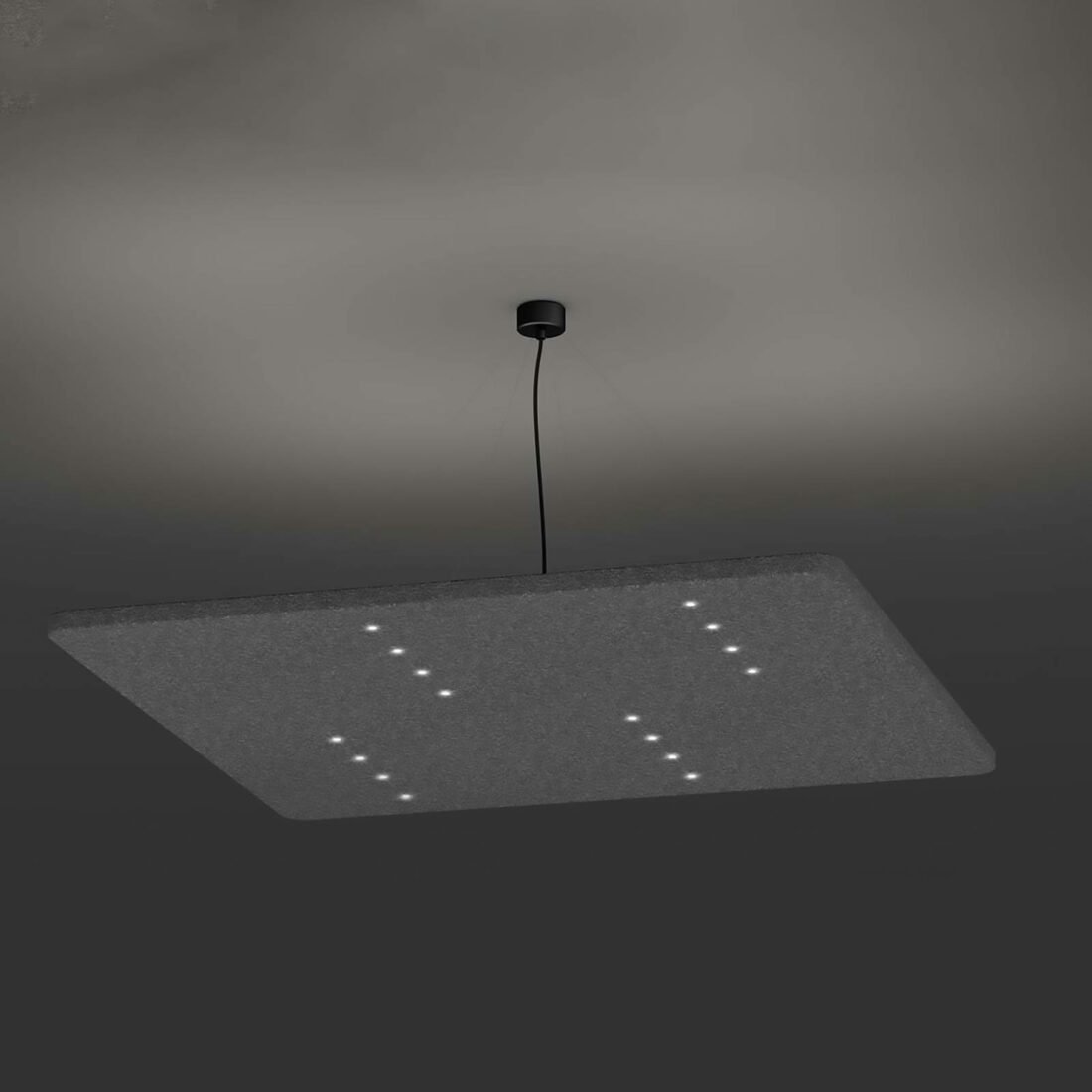 LEDWORKS Sono-LED Square 16 závěs 930 38° šedá