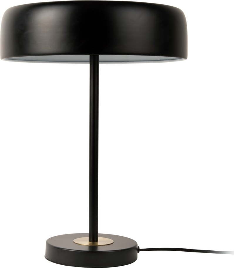 Černá stolní lampa s kovovým stínidlem (výška 40