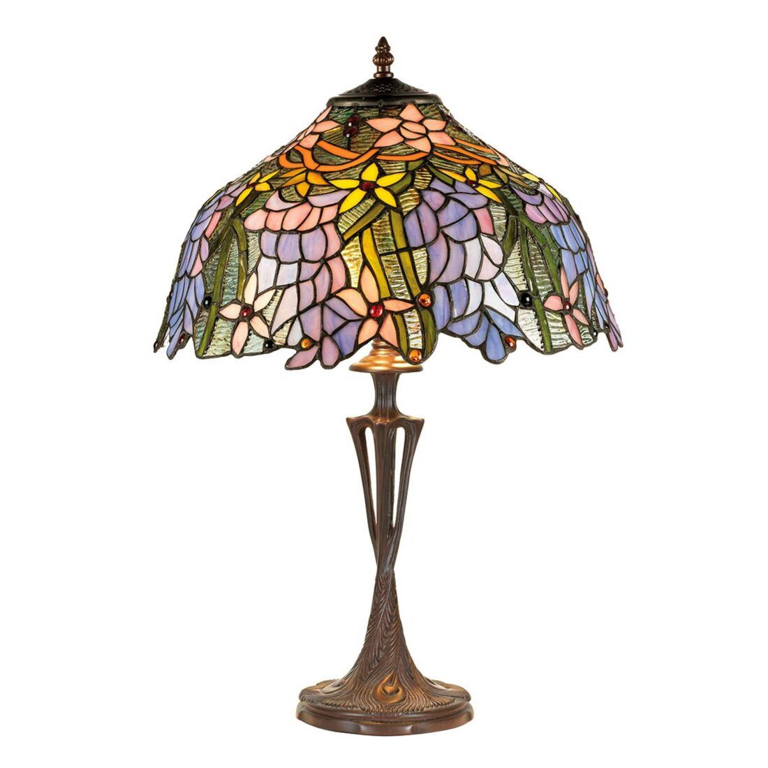 Stolní lampa KT1082+PBLM11 v Tiffany stylu