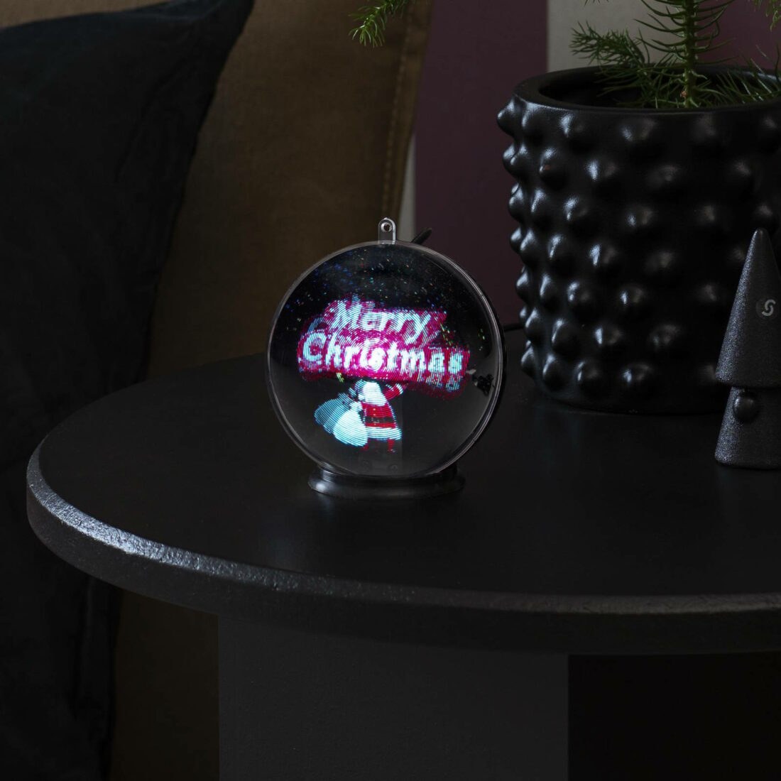 3D hologram Merry Christmas