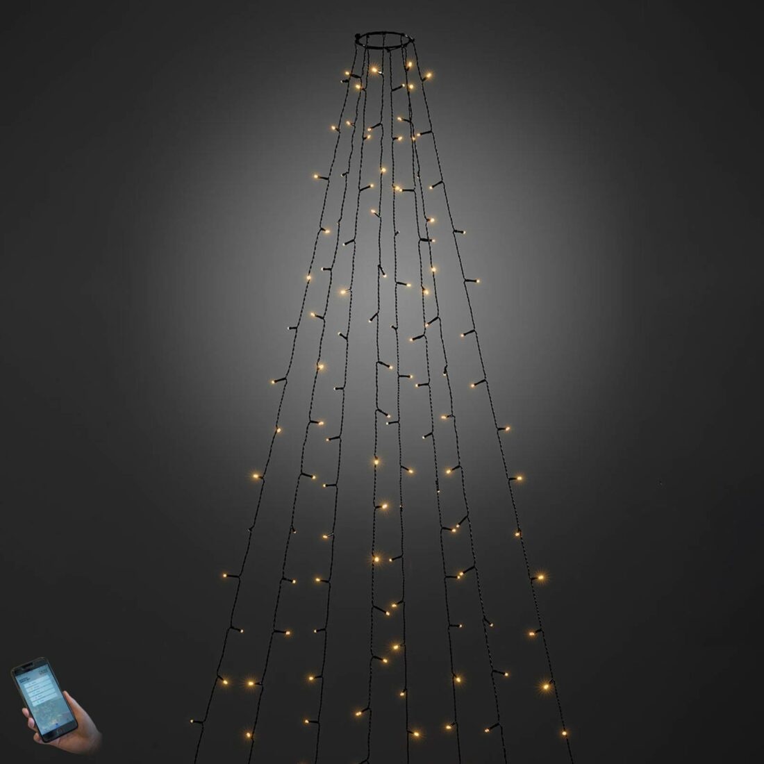 LED osvětlení stromu venkovní přes aplikaci 400x