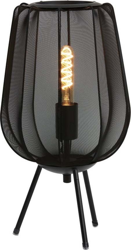 Černá stolní lampa (výška 45 cm) Plumeria