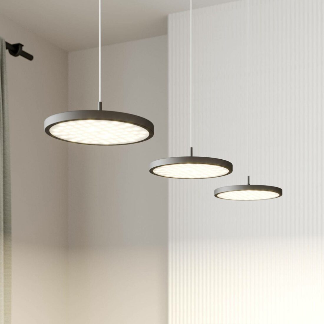 Rothfels Gion LED závěsné světlo 1zdr hliník/černá