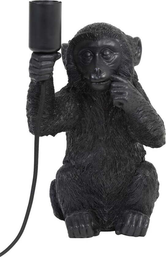 Černá stolní lampa (výška 34 cm) Monkey