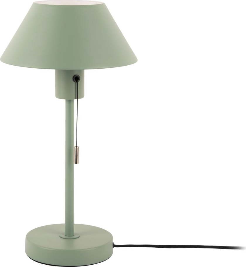 Zelená stolní lampa s kovovým stínidlem (výška 36