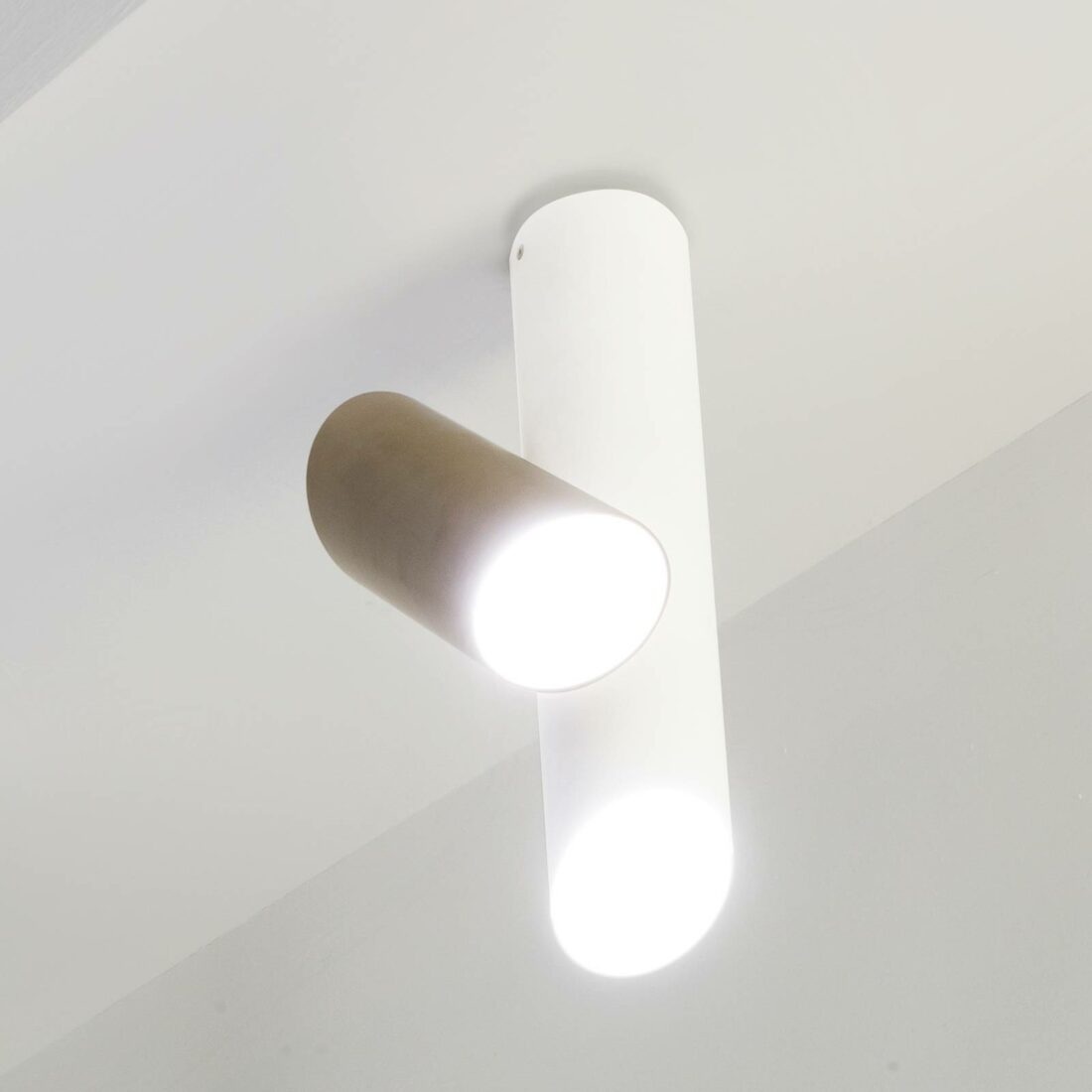 Nemo Tubes LED stropní světlo dva zdroje bílá/šedá