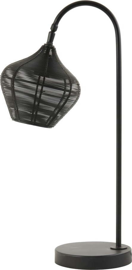 Černá stolní lampa (výška 61 cm) Alvaro
