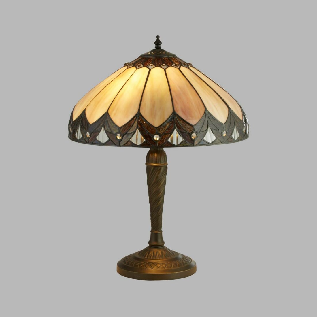 Stolní lampa Pearl ve stylu Tiffany