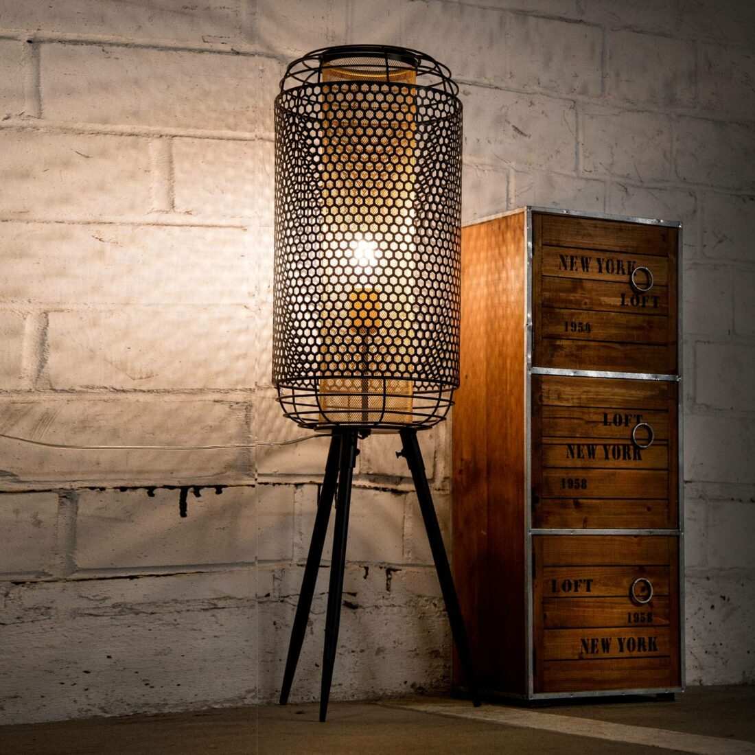 Stolní lampa Denton ve stylu vintage
