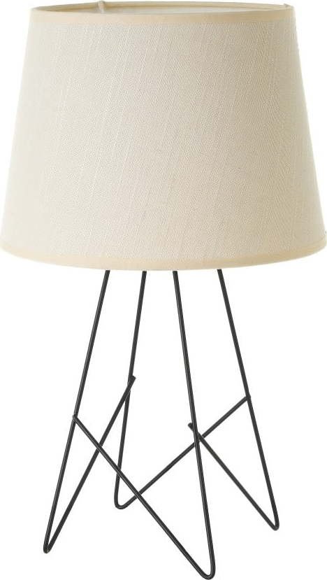 Černo-krémová stolní lampa s textilním stínidlem (výška